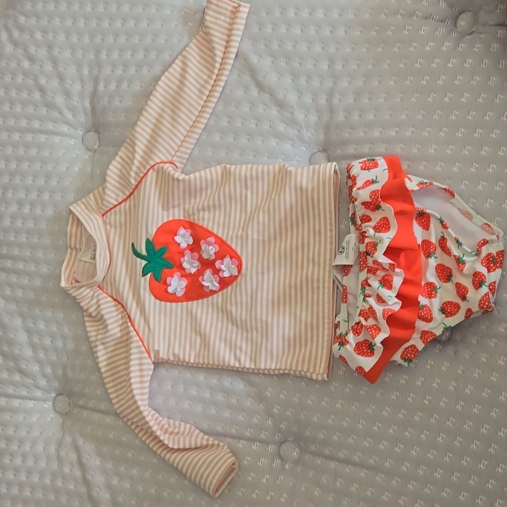 Baby Boden Strawberry bathing suit
